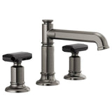 Brizo - Invari Widespread Lavatory Faucet with Column Spout - Less Handles 1.5 GPM - Luxe Steel