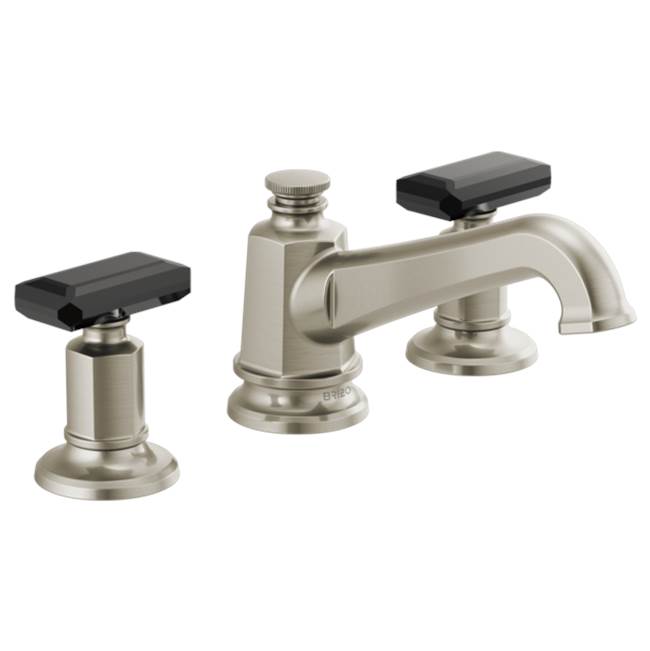 Brizo - Invari Widespread Lavatory Faucet with Angled Spout - Less Handles 1.5 GPM - Luxe Nickel