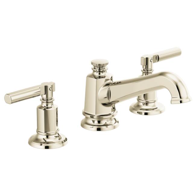 Brizo - Invari Widespread Lavatory Faucet with Angled Spout - Less Handles 1.5 GPM - Polished Nickel