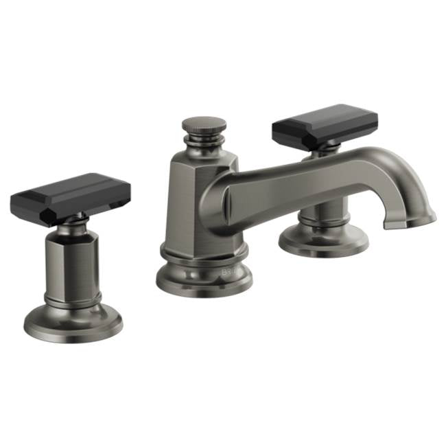 Brizo - Invari Widespread Lavatory Faucet with Angled Spout - Less Handles 1.2 GPM - Luxe Steel