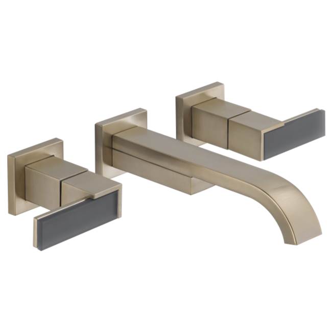 Brizo - Siderna Two-Handle Wall Mount Lavatory Faucet - Less Handles 1.2 GPM - Brushed Nickel