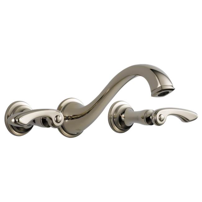 Brizo - Charlotte Two-Handle Wall Mount Lavatory Faucet - Less Handles 1.5 GPM - Polished Nickel