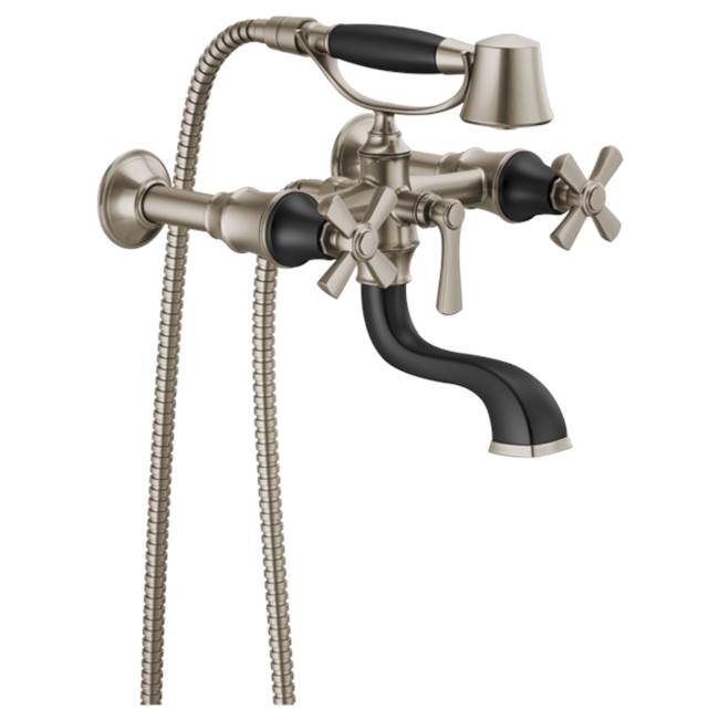 Brizo - Traditional WALL MOUNT TUB FILLER UNIONS - Luxe Nickel