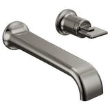 Brizo - AllariaE Two-Hole, Single-Handle Wall Mount Lavatory Faucet - Less Handle 1.2 GPM - Brilliance Black Onyx