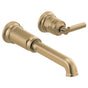 Brizo - Invari Two-Hole, Single-Handle Wall Mount Lavatory Faucet - Less Handle 1.5 GPM - Luxe Gold