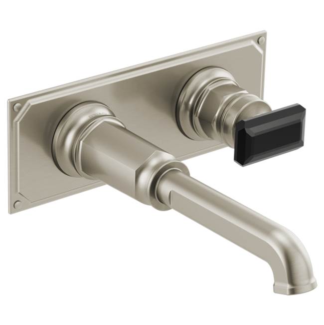 Brizo - Invari Two-Hole, Single-Handle Wall Mount Lavatory Faucet - Less Handle 1.2 GPM - Luxe Nickel