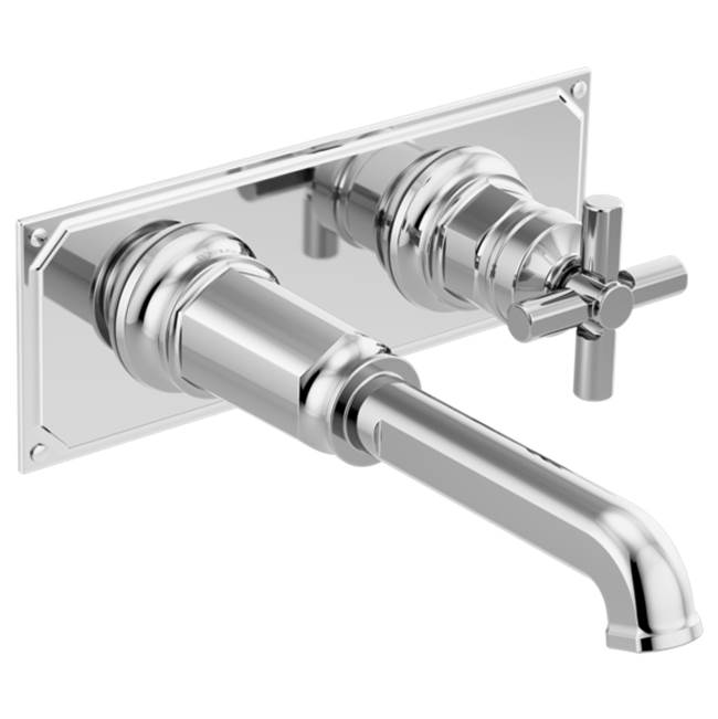 Brizo - Invari Two-Hole, Single-Handle Wall Mount Lavatory Faucet - Less Handle 1.2 GPM - Chrome