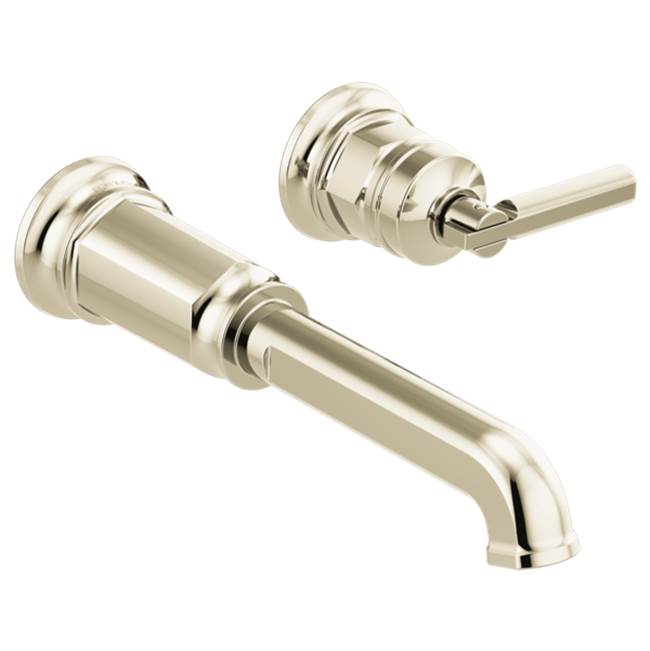 Brizo - Invari Two-Hole, Single-Handle Wall Mount Lavatory Faucet - Less Handle 1.5 GPM - Polished Nickel
