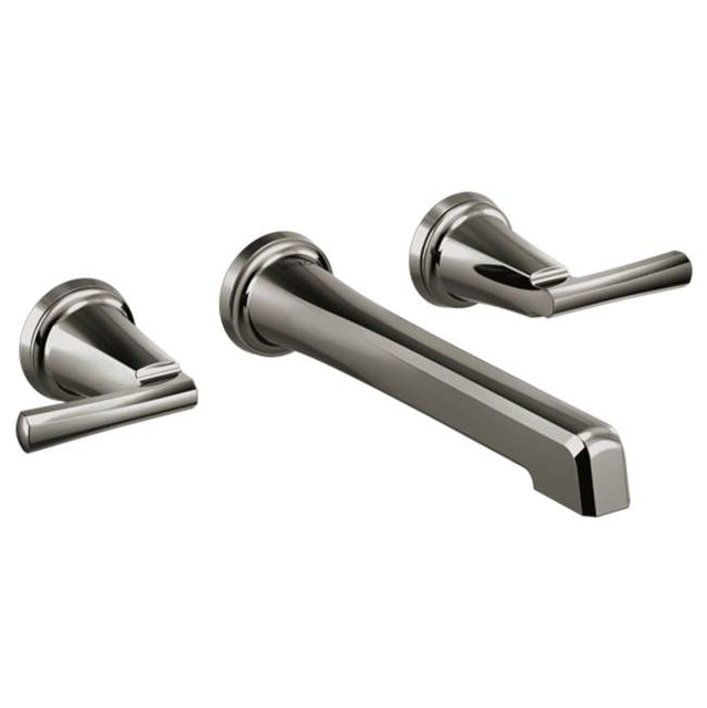Brizo - LevoirE Two-Handle Wall Mount Lavatory Faucet - Less Handles 1.5 GPM - Brilliance Black Onyx