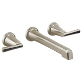 Brizo - LevoirE Two-Handle Wall Mount Lavatory Faucet - Less Handles 1.2 GPM - Luxe Nickel