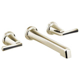 Brizo - LevoirE Two-Handle Wall Mount Lavatory Faucet - Less Handles 1.2 GPM - Polished Nickel