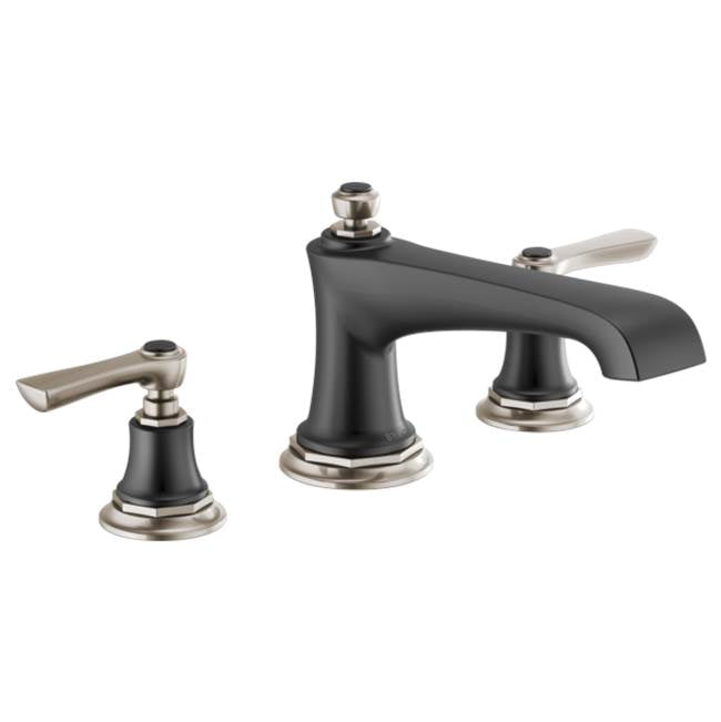 Brizo - Rook Roman Tub Faucet - Less Handles - Luxe Nickel   With Matte Black