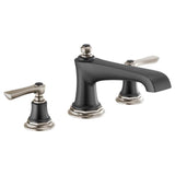 Brizo - Rook Roman Tub Faucet - Less Handles - Luxe Nickel   With Matte Black