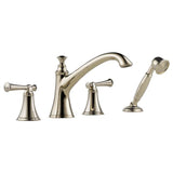 Brizo - Baliza Roman Tub Trim with Hand Shower - Less Handles - Polished Nickel