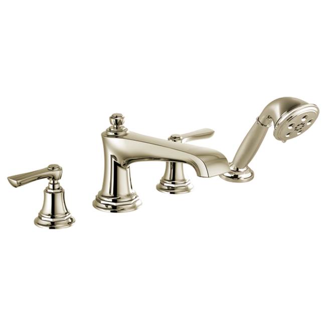 Brizo - Rook Roman Tub Faucet with Handshower - Less Handles - Polished Nickel