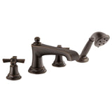 Brizo - Rook Roman Tub Faucet with Handshower - Less Handles - Venetian Bronze