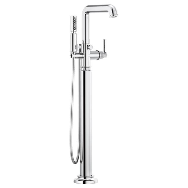 Brizo - Invari Single-Handle Floor Mount Tub Filler - Less Handle - Chrome