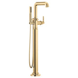 Brizo - Invari Single-Handle Floor Mount Tub Filler - Less Handle - Polished Gold
