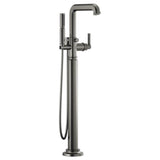 Brizo - Invari Single-Handle Floor Mount Tub Filler - Less Handle - Luxe Steel