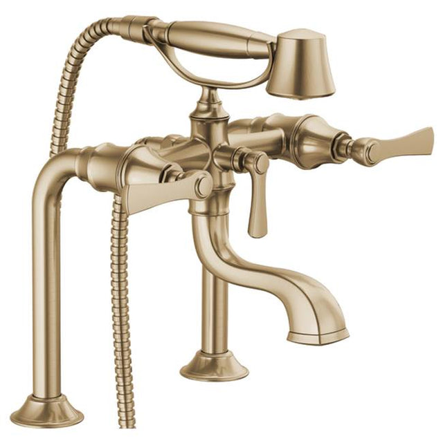 Brizo - Rook Two-Handle Tub Filler Trim Kit with Lever Handles - Luxe Gold