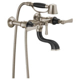 Brizo - Rook Two-Handle Tub Filler Trim Kit with Lever Handles - Luxe Nickel   With Matte Black
