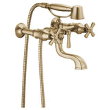 Brizo - Rook Two-Handle Tub Filler Trim Kit with Cross Handles - Luxe Gold