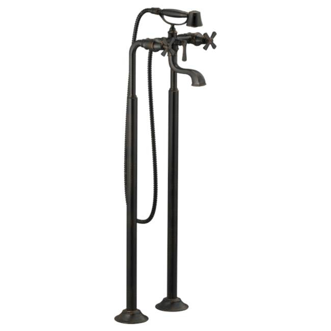 Brizo - Rook Two-Handle Tub Filler Trim Kit with Cross Handles - Venetian Bronze