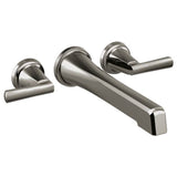 Brizo - LevoirE Two-Handle Wall Mount Tub Filler - Less Handles - Brilliance Black Onyx