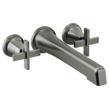 Brizo - LevoirE Two-Handle Wall Mount Tub Filler - Less Handles - Luxe Steel