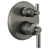 Brizo - Invari Pressure Balance Valve With Integrated 3-Function Diverter Trim - Less Handles - Luxe Steel