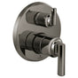 Brizo - LevoirE Pressure Balance Valve With Integrated 3-Function Diverter Trim - Less Handles - Brilliance Black Onyx