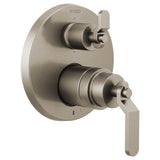 Brizo - Litze Pressure Balance Valve with Integrated 6-Function Diverter Trim - Less Handles - Luxe Nickel