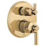 Brizo - Invari Pressure Balance Valve With Integrated 6-Function Diverter Trim - Less Handles - Polished Gold
