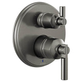 Brizo - Invari Pressure Balance Valve With Integrated 6-Function Diverter Trim - Less Handles - Luxe Steel