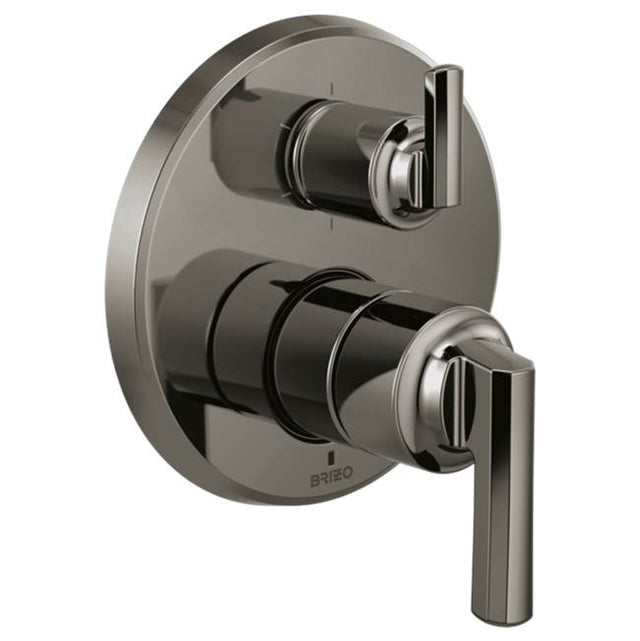 Brizo - LevoirE Pressure Balance Valve With Integrated 6-Function Diverter Trim - Less Handles - Brilliance Black Onyx