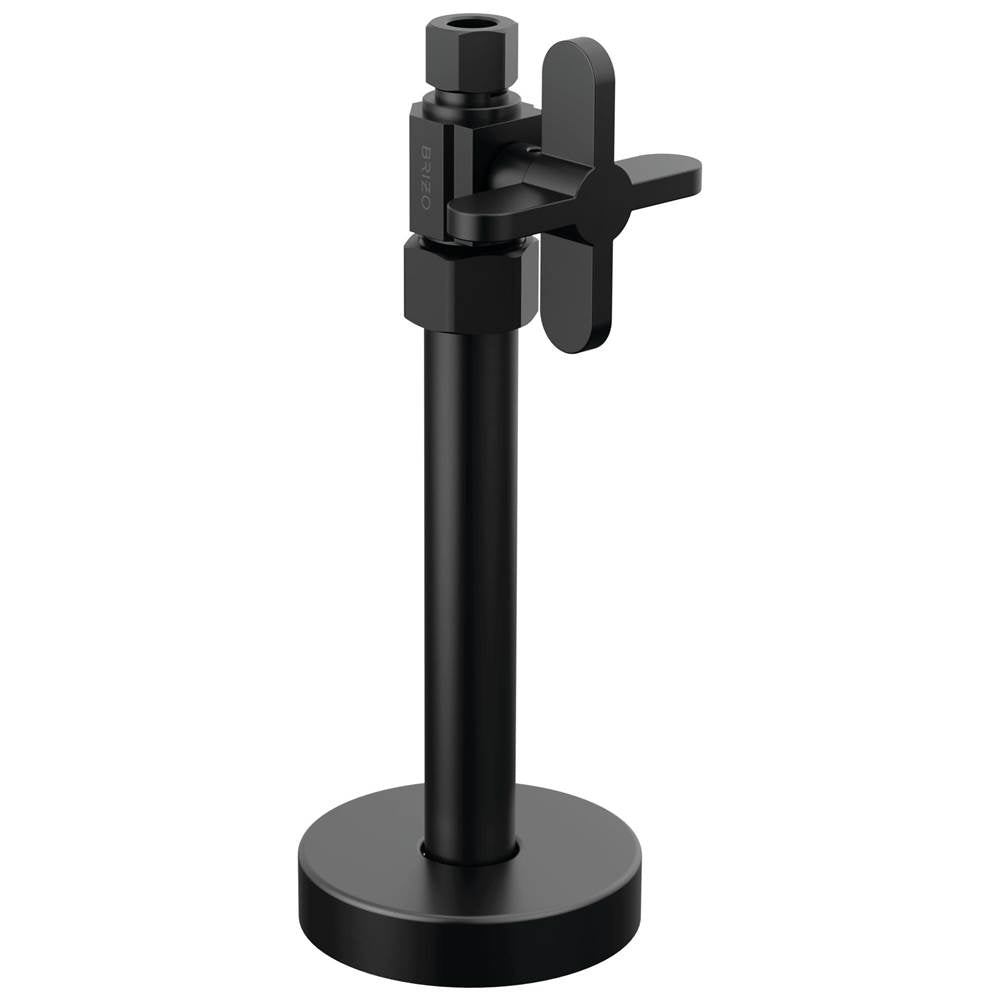 Brizo - Odin Straight Supply Stop Valve with Cross Handle - Matte Black