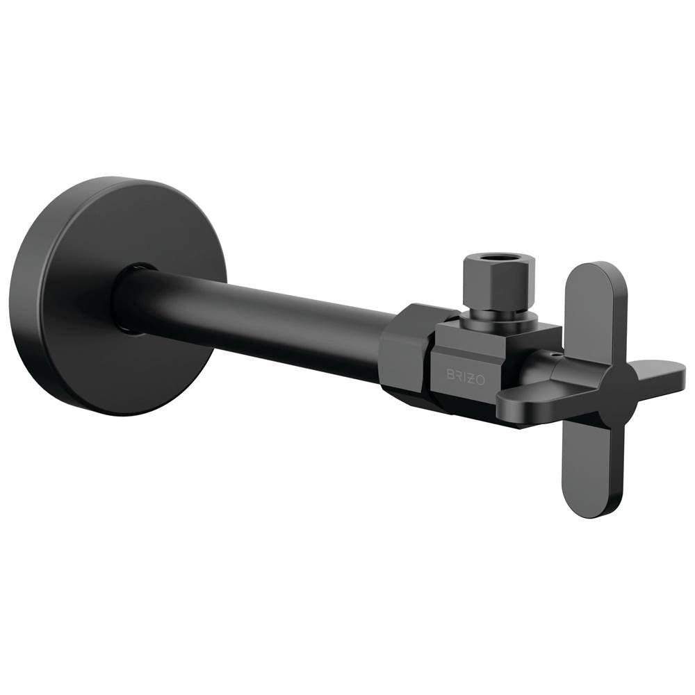 Brizo - Odin Angled Supply Stop Valve with Cross Handle - Matte Black
