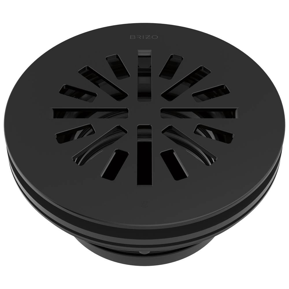 Brizo - Other 4'' Prefab Round Shower Drain - Matte Black