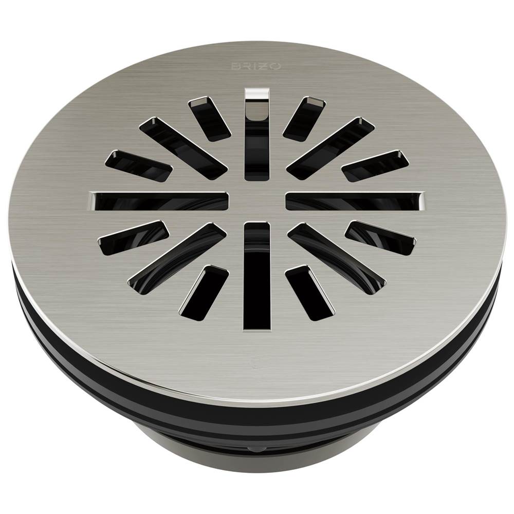 Brizo - Other 4'' Prefab Round Shower Drain - Brushed Nickel