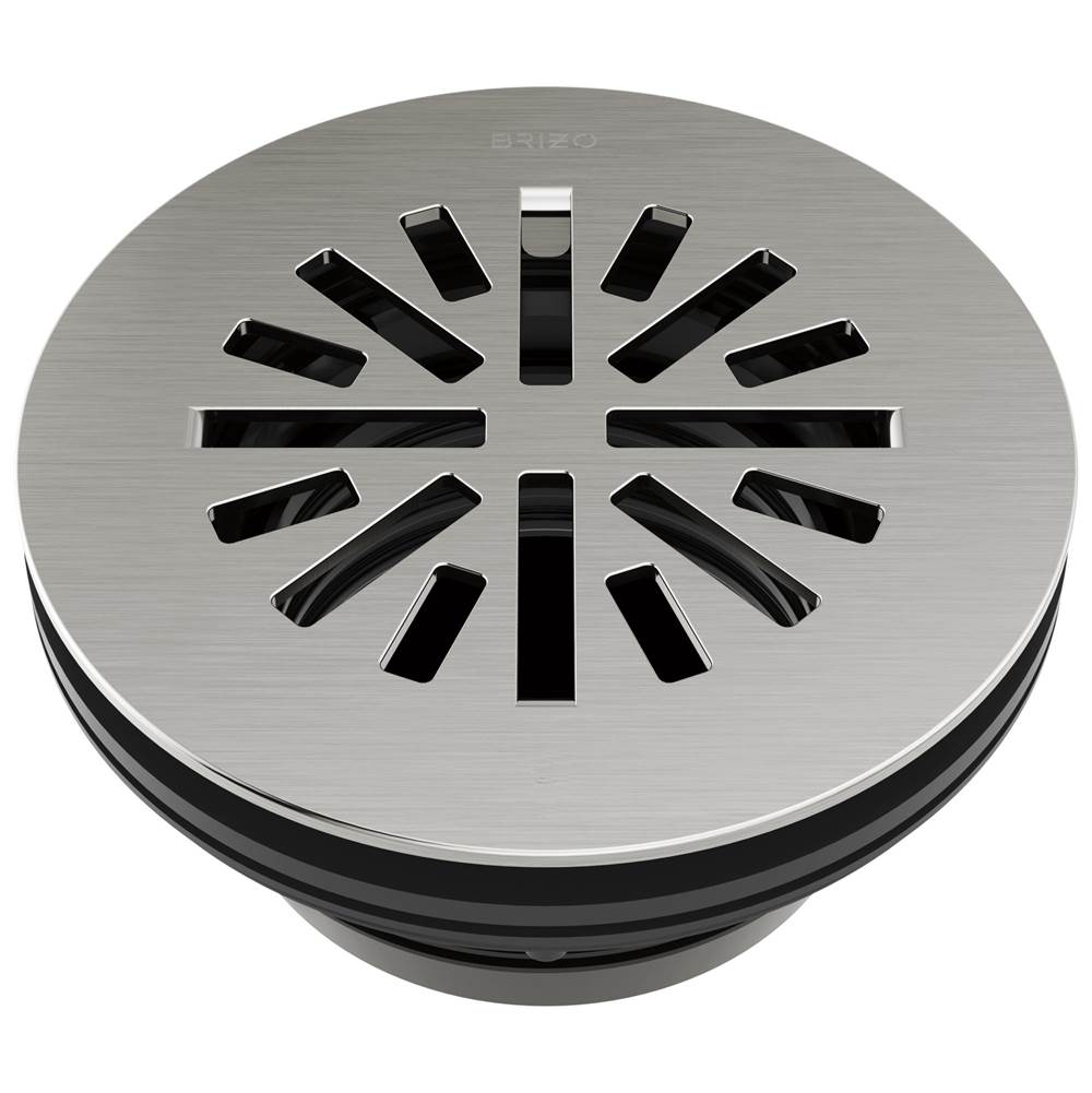 Brizo - Other 4'' Prefab Round Shower Drain - Luxe Nickel