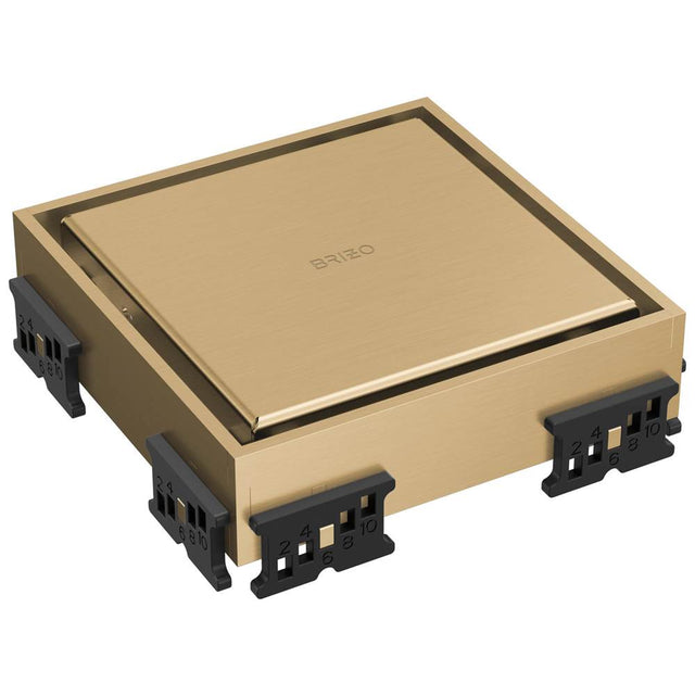 Brizo - Other 4'' Reversible Square Point Shower Drain - Luxe Gold