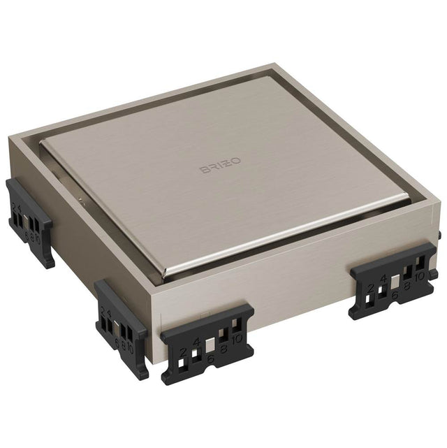 Brizo - Other 4'' Reversible Square Point Shower Drain - Luxe Nickel