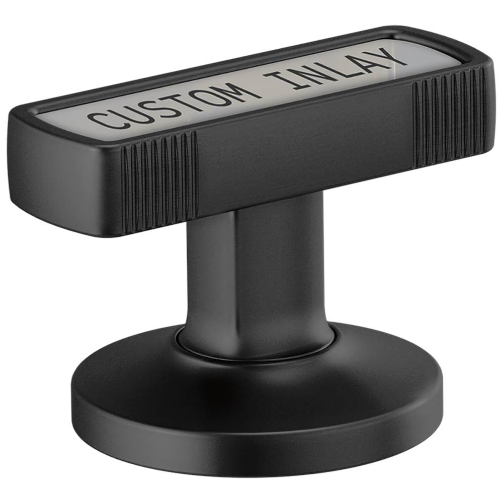 Brizo - Kintsu Widespread Lavatory Knob Handles with Custom Inlay - Matte Black