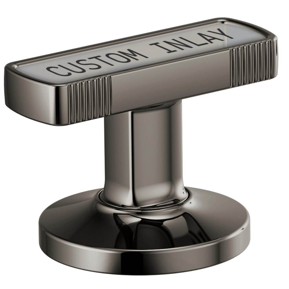 Brizo - Kintsu Widespread Lavatory Knob with Custom Inlay Handle Kit - Brilliance Black Onyx