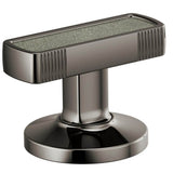 Brizo - Kintsu Widespread Lavatory Knob with Concrete Inlay Handle Kit - Brilliance Black Onyx
