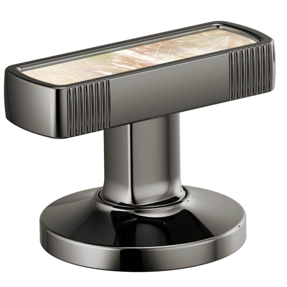 Brizo - Kintsu Widespread Lavatory Knob with Mother of Pearl Inlay Handle Kit - Brilliance Black Onyx