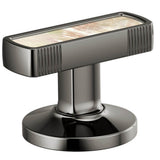 Brizo - Kintsu Widespread Lavatory Knob with Mother of Pearl Inlay Handle Kit - Brilliance Black Onyx