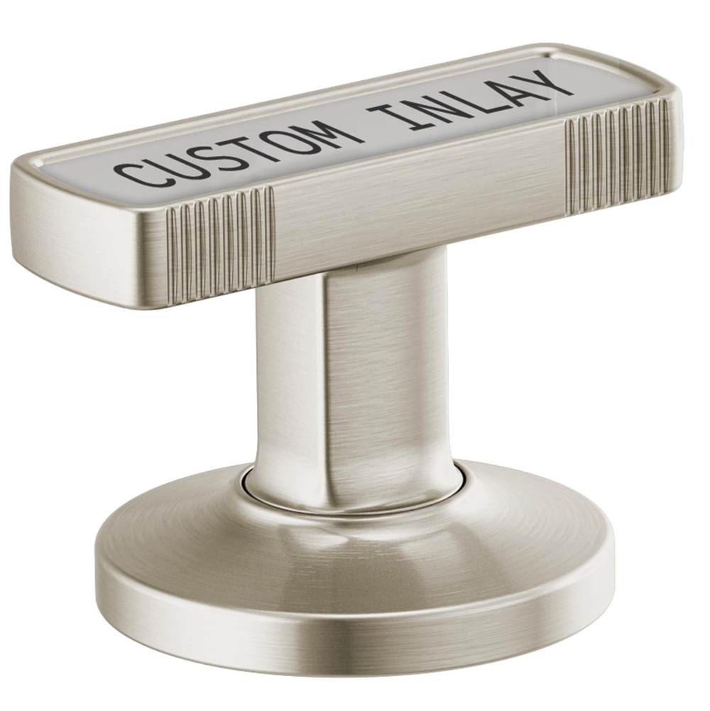 Brizo - Kintsu Widespread Lavatory Knob with Custom Inlay Handle Kit - Luxe Nickel