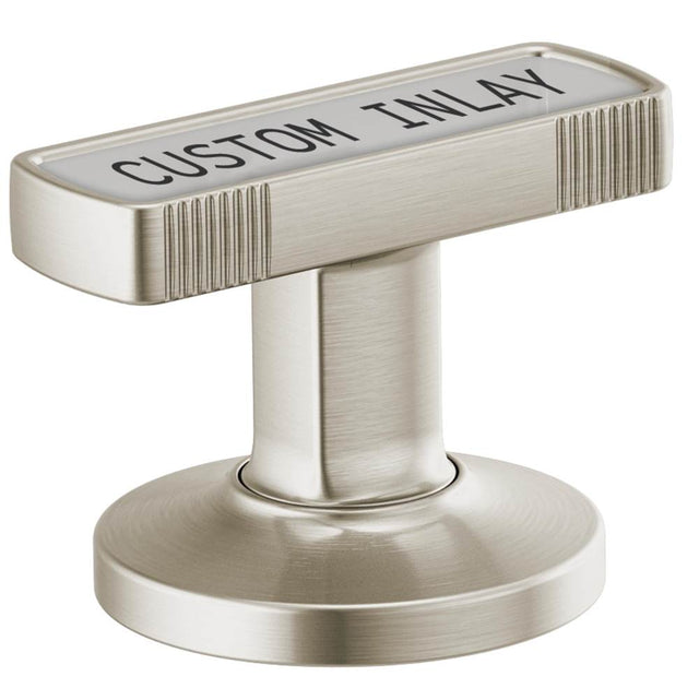 Brizo - Kintsu Widespread Lavatory Knob with Custom Inlay Handle Kit - Luxe Nickel
