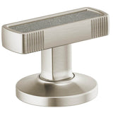 Brizo - Kintsu Widespread Lavatory Knob with Concrete Inlay Handle Kit - Luxe Nickel